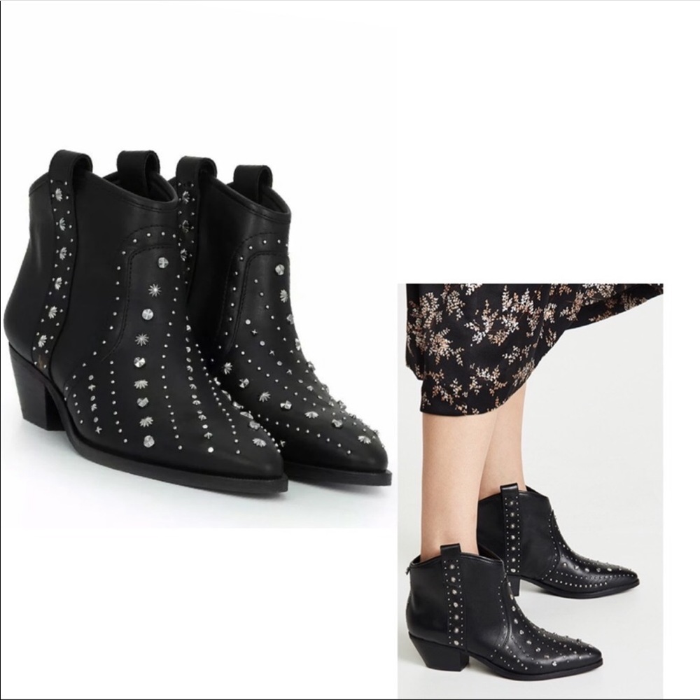 Sam Edelman Brian Embellished Ankle Boots 7.5 - Picture 5 of 9